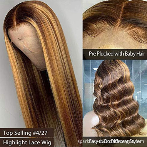 Pre Plucked Cheap Wholesale Premium Human Hair 360 Virgin 13X6 Blonde Transparent Thin Hd Full Swiss Film Lace Front Frontal Wig